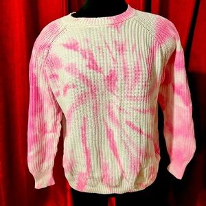 Forever 21 Tye and Dye sweate, size small. Pink and White